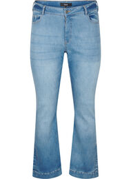 Bootcut -jeans med splitt, Blue Denim